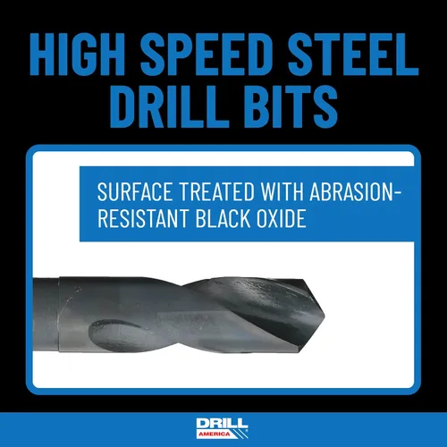 Miniatura 5 de Drill America POU juego de llave de tubería de acero de carbono NPT y broca para taladro HSS (1/8 pulgadas NPT - 1 pulgadas NPT), 1