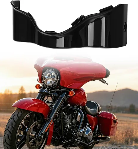 TCMT Falda de carenado inferior exterior de murciélago para Harley Touring Street Glide Electra Glide Ultra Limited 2014-2023 de plástico para Negro
