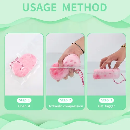 Miniatura 2 de Esponja de ducha de baño para mujer y hombre, masaje relajante corporal exfoliante esponja de lufa de limpieza profunda