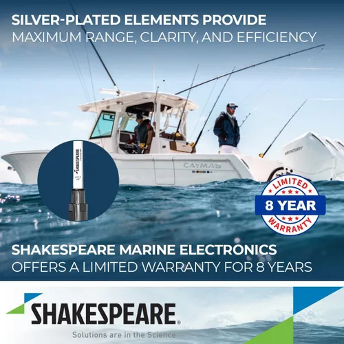 Miniatura 4 de Shakespeare 6400-R Fase III Antena VHF - 4' VHF Marine Band 3dB Ganancia