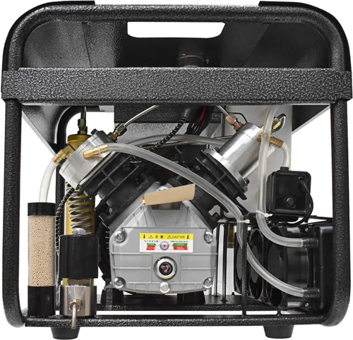 TUXING Compresor de aire PCP de 4500 psi, compresor de alta presión, sistema de enfriamiento de agua incorporado y sistema de filtración, compresor