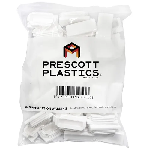 Miniatura 8 de Prescott Plastics 1 enchufe rectangular de plástico de 2 pulgadas (paquete de 4), tapa de extremo blanco para tubos de metal, valla, inserto
