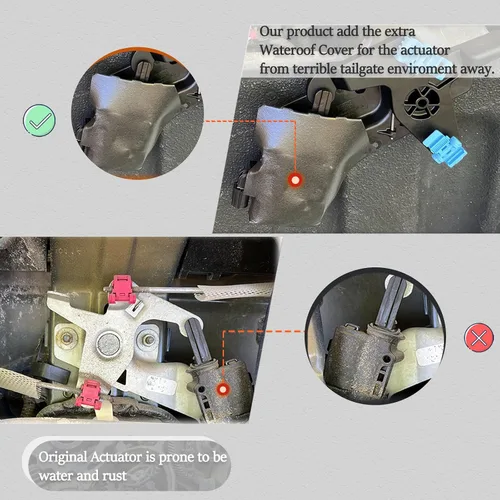 Miniatura 3 de Actuador eléctrico de bloqueo de puerta trasera compatible con Ford F150 F250 F350 Super Duty 2017-2020 Actuador de cerradura de puerta de repuesto