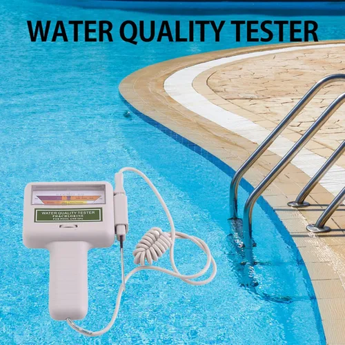 Miniatura 5 de Probador digital de agua, lector digital de tiras de prueba para pruebas de agua de piscina y spa, kit de probador de bolsillo de pH hermético PH60