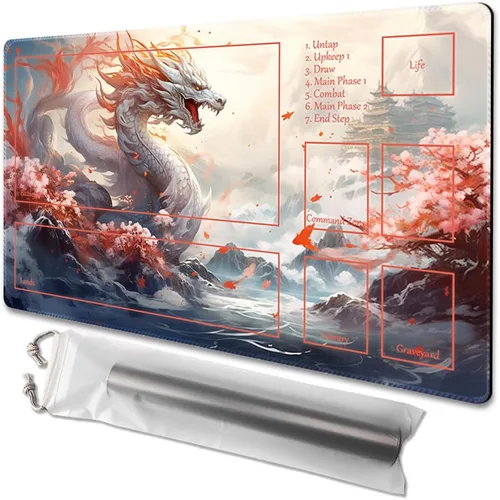 Miniatura 38 de MTG - Tapete de juego tamaño 24 x 14 pulgadas, bolsas de almacenamiento gratuitas, respaldo antideslizante, impresión, ideal para entusiastas