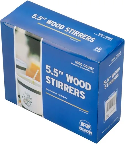 Miniatura 7 de Royal 1000 agitadores de madera para bebidas de café, 5.5 pulgadas