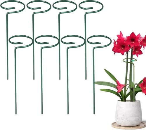 Miniatura 13 de Paquete de 4/8/12 estacas para plantas, estacas de soporte para plantas de 16/24/36 pulgadas, nuevo soporte de palos para plantas 2025, estacas