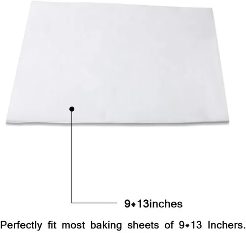 Miniatura 2 de Hojas de papel pergamino precortadas de 9 x 13 pulgadas para hornear, forros antiadherentes sin blanquear para hornear, asar a la parrilla, freidora