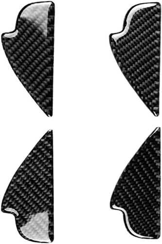 Miniatura 2 de Riloer 4 piezas para manija interior de puerta, cubierta de fibra de carbono, compatible con Mazda 3, 6, CX-3, CX-5, 2014-2018