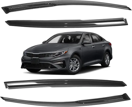 Miniatura 130 de Viseras para ventanas para Mazda 3 Sedán 4 puertas 2004 2005 2006 2007 2008 2009 estilo JDM Mugen, deflector de viento, protector solar y de lluvia