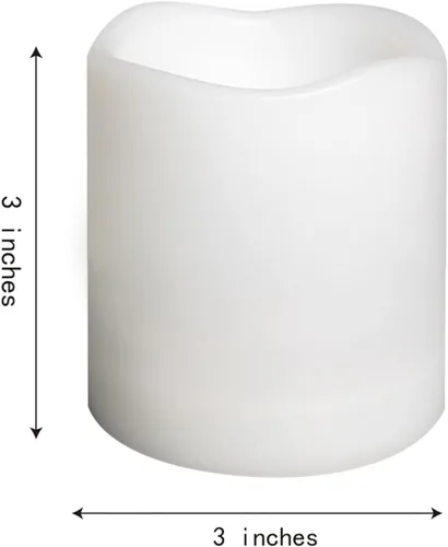 Miniatura 45 de 4 velas LED escalonadas sin flama, de pilas, impermeables, para exteriores, con temporizador, luz nocturna parpadeante de resina plástica, para Cera.