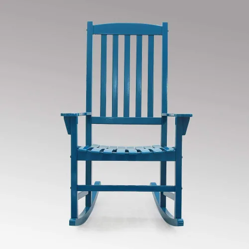 Miniatura 7 de Cambridge Casual Mecedora Bentley de madera maciza para porche, color azul celeste Azul (Celestial Blue)