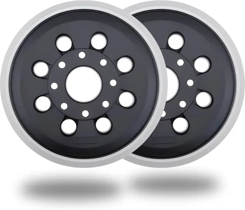 Paquete de 2 almohadillas de lija de 5 pulgadas con 8 agujeros de gancho y bucle para lijadora orbital aleatoria de 5" Bosch ROS20VS, ROS20VSC,