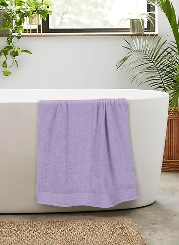 Miniatura 5 de GLAMBURG Juego de 2 toallas de baño de gran tamaño 100% algodón, 28 x 55 pulgadas, ultra suaves, altamente absorbentes, compactas, de secado rápido