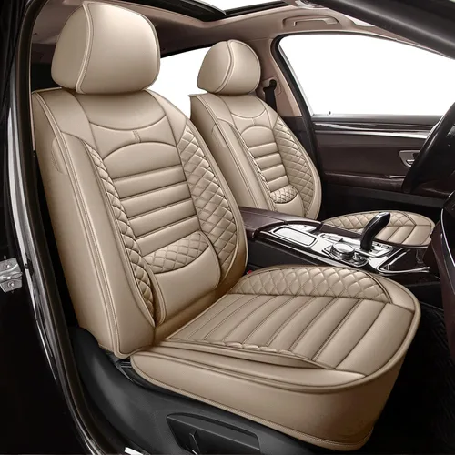 Miniatura 33 de Fundas de asiento de auto para Ford Fusion 2010-2020: juego completo de fundas protectoras de asiento impermeables de piel sintética compatible