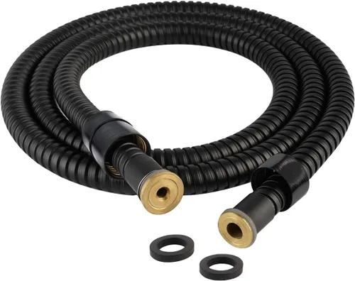 Miniatura 11 de Hibbent Manguera de ducha totalmente metálica, repuesto de manguera de ducha extra larga de acero inoxidable de 119 pulgadas, inserto y tuerca