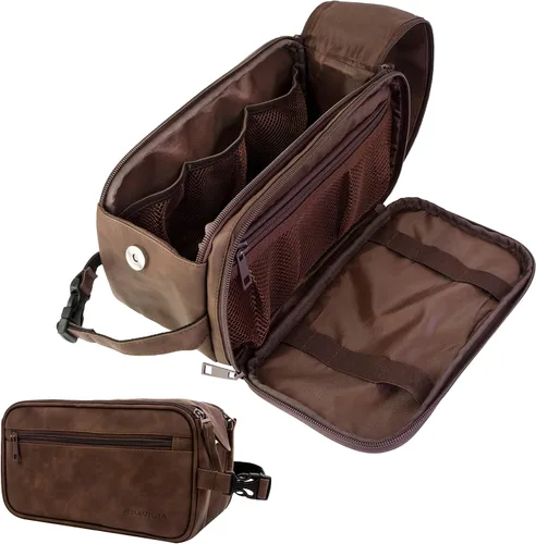 Miniatura 11 de PAVILIA - Neceser para hombre, kit de afeitado para viaje, neceser de viaje para hombres, organizador de artículos de aseo para el cuidado personal
