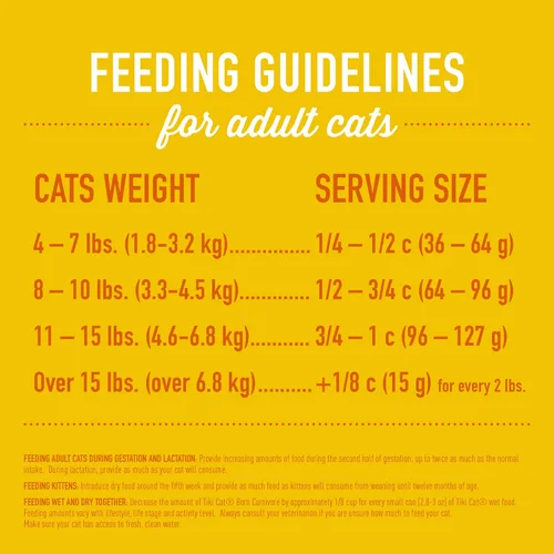 Miniatura 5 de Tiki Cat Born Carnivore - Alimento seco para gatos con alto contenido de proteínas, pollo y huevo deshuesado, bolsa de 2.8 libras