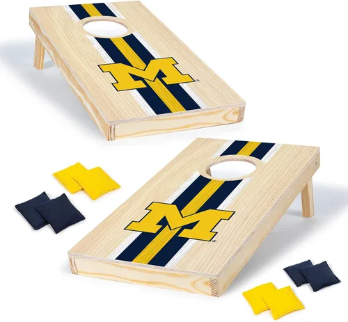Miniatura 13 de Wild Sports College - Juego de cornhole de madera maciza de 1 x 2 pies con impresión directa HD gráficos del equipo, tamaño de viaje
