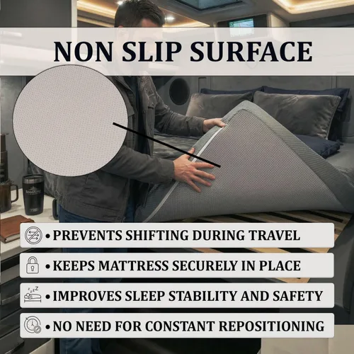 Miniatura 5 de FoammaUSA 2" x 24" x 78" Semi Truck Firm Foam Mattress Topper with Washable Water-Resistant Protective Cover, Comfortable and Durable, CertiPUR-US