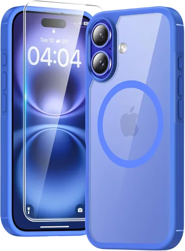 Miniatura 15 de TAURI Funda magnética 2 en 1 transparente para iPhone 14 Pro, compatible con Magsafe [no amarillenta] con protector de pantalla, protección de grado