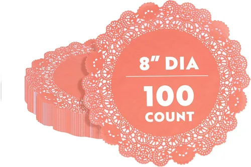 Miniatura 94 de Restaurantware Pastry Tek Blondas de Encaje de 4 x 4 Pulgadas 100 Vajilla Decorativa - Blondas de Mesa Desechables Redondas de Papel Negro