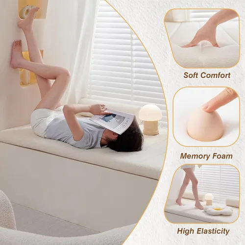 Miniatura 5 de Cojines de asiento de ventana personalizados para interiores,Cojín de ventana de forro polar anti arañazos de gato,Cojín impermeable