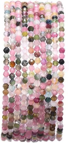 Miniatura 41 de BEADIA Cuentas Facetadas de Piedra Natural Amazonita Rondelle 3x4mm Cuentas Semipreciosas Sueltas para Hacer Joyas 38cm