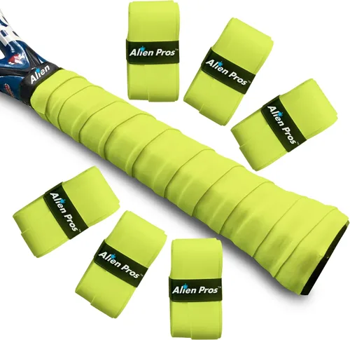 Miniatura 13 de Alien Pros - Cinta de agarre para raqueta de tenis (6 agarres), agarre de tenis precortado y con sensación ligera táctil, cinta de agarre