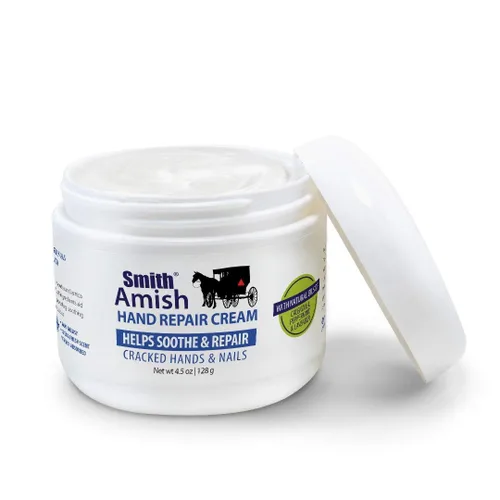 Miniatura 3 de Smith Amish Crema reparadora de manos tarro de 4.5 onzas más bálsamo labial orgánico de menta.