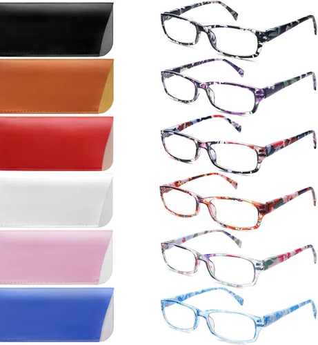 Miniatura 3 de Lentes de lectura para mujer, con bloqueo de luz azul, para lectura de computadora, patrón impreso, elegantes anteojos