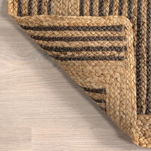 Miniatura 4 de nuLOOM Aletta - Alfombra geométrica de yute de 5 x 8 pies para comedor, alfombra neutra, alfombra para sala de estar, cocina, color natural