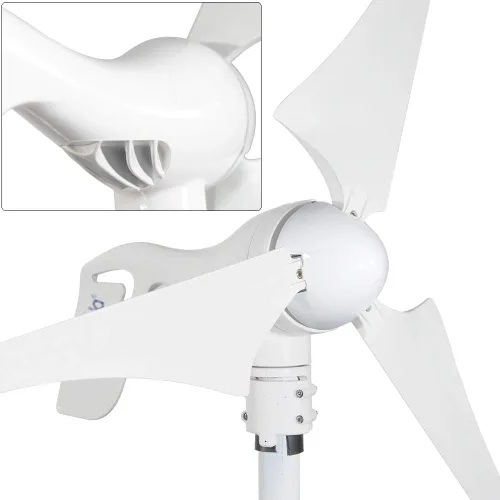 Miniatura 3 de Generador de turbina eólica de 400 W y 12 V con 3 cuchillas, turbinas de viento de arranque a baja velocidad de 2.5 m/s con controlador de carga
