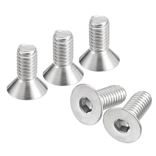 Miniatura 16 de uxcell 5/16-18x1-1/2 Tornillos de cabeza avellanada plana, 5 tornillos de cabeza plana de acero inoxidable 304, rosca completa, pernos avellanados