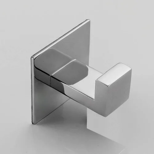 Miniatura 3 de Gancho de toalla de baño de acero inoxidable autoadhesivo para bata de baño, sin necesidad de tornillos y acabado cromado