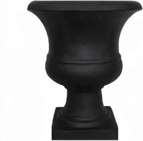 Tusco Products UR01BK Urn - Maceta pequeña para jardín, 17 pulgadas, color negro