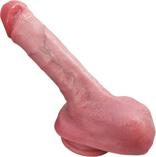 Reproduction Consolador real hecho a mano, consolador realista de 8.26 pulgadas con ventosa, pene realista. Juguete sexual flexible para adultos,