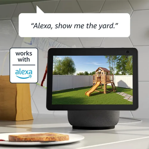 Miniatura 6 de Cámara Blink Outdoor 4 (4.ª generación) + Blink Mini – Cámara inteligente de seguridad, comunicación bidirecciona, compatible con Alexa; sistema
