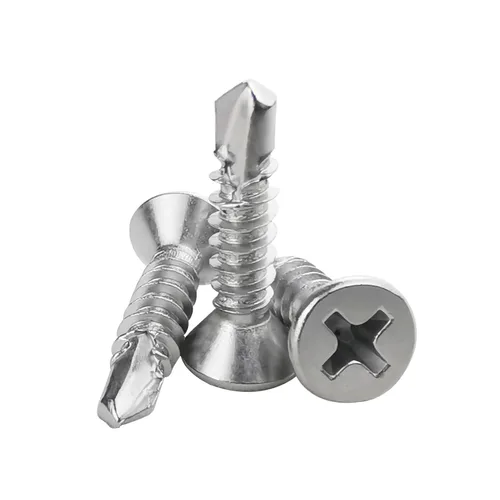 Miniatura 14 de 120 tornillos de chapa metálica de cabeza plana #8 x 1, tornillos de cabeza plana de acero inoxidable 410, tornillos autorroscantes de cabeza