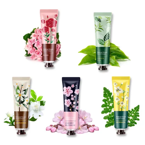 Miniatura 8 de Paquete de 5 cremas de manos con fragancia de frutas naturales para manos secas, crema hidratante para el cuidado de las manos, loción de manos
