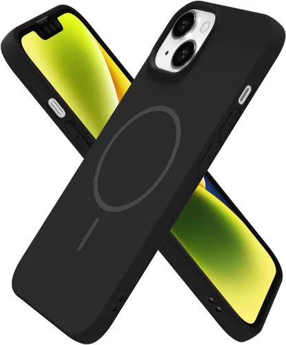 Miniatura 218 de oakxco Funda de silicona Mag Safe para iPhone 17 Pro Max, funda magnética delgada y fina compatible con carga inalámbrica MagSafe, bonita funda Negro