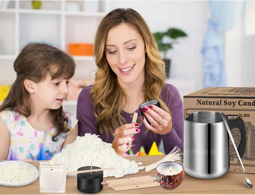 Miniatura 2 de Kit de suministros para hacer velas de cera de soja, cera de soja natural para hacer velas, kit de arte y manualidades DIY para adultos