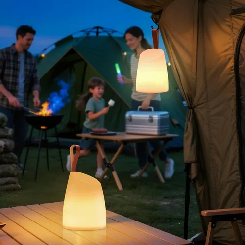 Miniatura 7 de uuffoo Paquete de 2 lámparas LED de mesa portátiles para exteriores, lámpara de mesa recargable con control remoto, RGB y blanco cálido, IP44