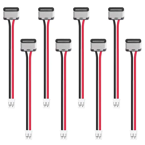Miniatura 21 de 8pcs Bare Board Type-C Female Chassis Waterproof 2P Solder Wire Type USB C Pigtail Cable Extension Power Cable USB-C Plug to 2 Pin Bare Wire Open