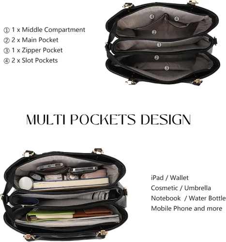 Miniatura 6 de KouLi Buir Hobo, bolsos y bolsos de piel sintética – hombro, bandolera, asa superior, bolsas de mano para mujer
