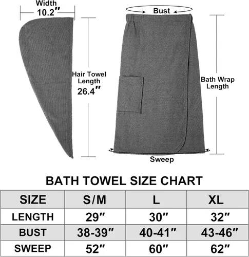 Miniatura 5 de Orrpally Bata de Envoltura de Ducha para Mujer, Toalla de Envoltura de Baño, Bata de Spa, Envoltura Corporal Ajustable