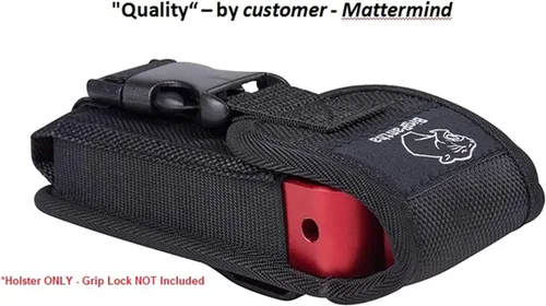 Miniatura 2 de Funda de bloqueo de agarre para motocicleta para BigPantha Grip Lock (y imitaciones de construcción similar). Funda de nailon totalmente probada que