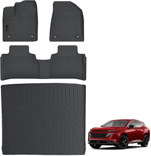 Miniatura 19 de Auxko All Weather Floor Mats Cargo Mat with Backrest Mat for Nissan Pathfinder 2022-2025 2026 TPE Liners Accessories Guard Odorless Anti-Slip Floor