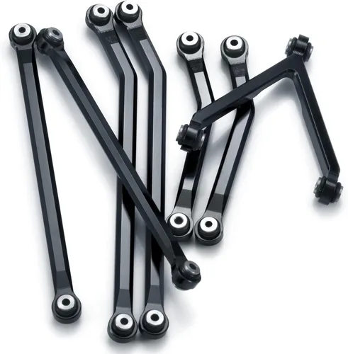 Miniatura 4 de Maleonn RC High Clearance Links LWB 5.256 in Aleación de aluminio Chasis Suspensión Enlace para 1/24 RC Crawler Car Axial SCX24 Actualizaciones Negro
