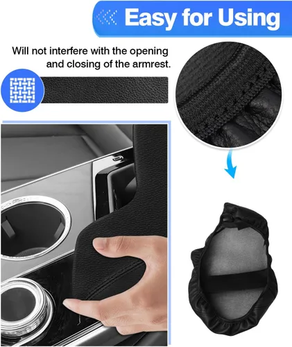 Miniatura 5 de Autorder Funda de consola central para Hyundai Tucson 2016-2019 2020 2021, accesorios de fibra de carbono, funda impermeable antiarañazos